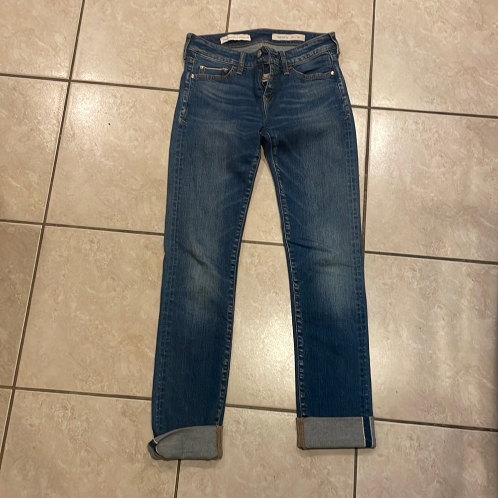 Anthropologie blue jeans - boot cut with cuffs
